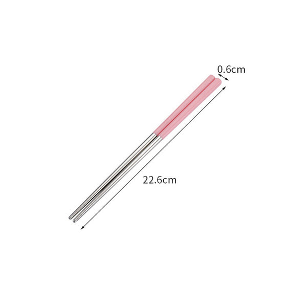 5 Pairs Stainless Steel Chopsticks Set Authentic Korean Metal Table Cutlery AUS