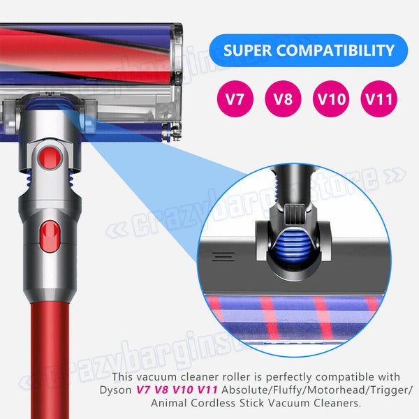 Cordless Vacuum Cleaner Floor Brush Fluffy Roller Head For Dyson V7 V8 V10 V11 - Lets Party