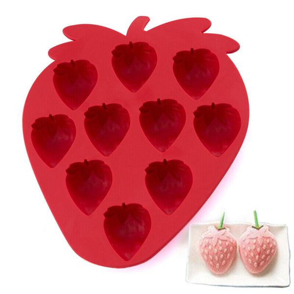 Strawberry Cookies Chocolate Cake Mold Baking Mould Ice Cube Tray Jelly Mold AU