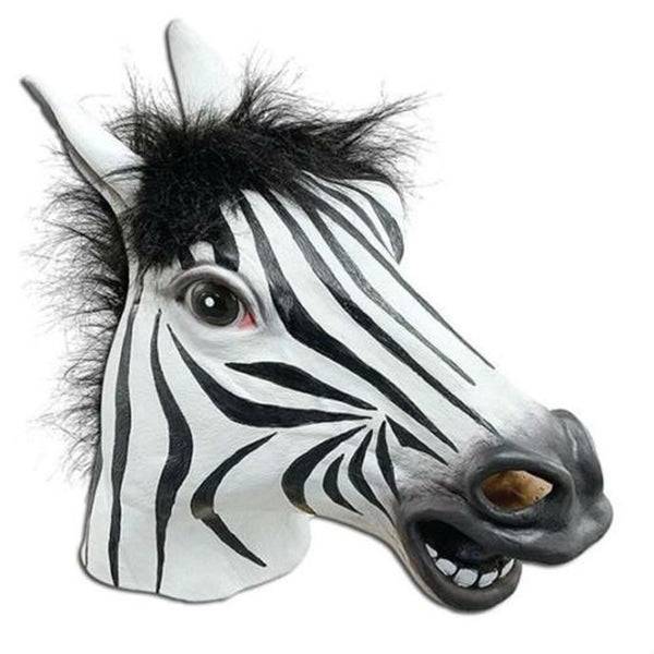 Latex Mask Horse Head Mask Animal Head Creepy Halloween Costume Theater Toy Party - Lets Party
