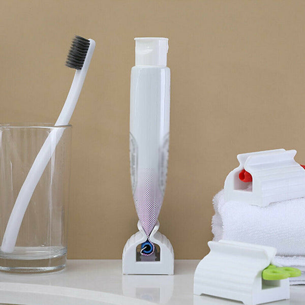 3x Toothpaste Squeezer Bathroom Tube Easy Stand Dispenser Rolling Holder Seat AU - Lets Party