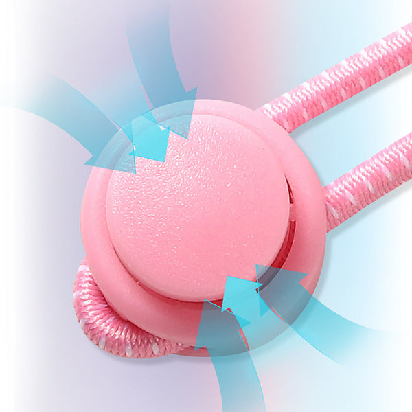 2-Pairs No Tie Shoelaces Elastic Lock Shoe Laces For Adults Kids Sports Sneaker