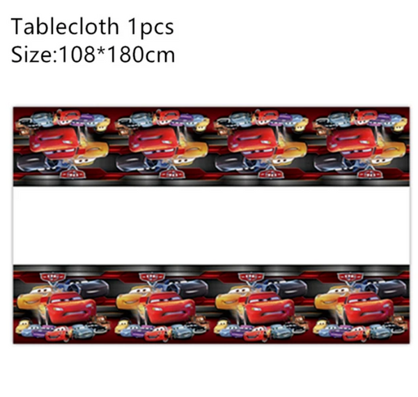 Cars Theme Party Supplies Set – Kids Birthday Banner, Balloons & Tableware Kit