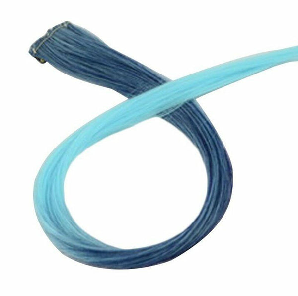 Clip On In Hair Extension Long Hair Coloured Synthetic Crochet Party Highlights