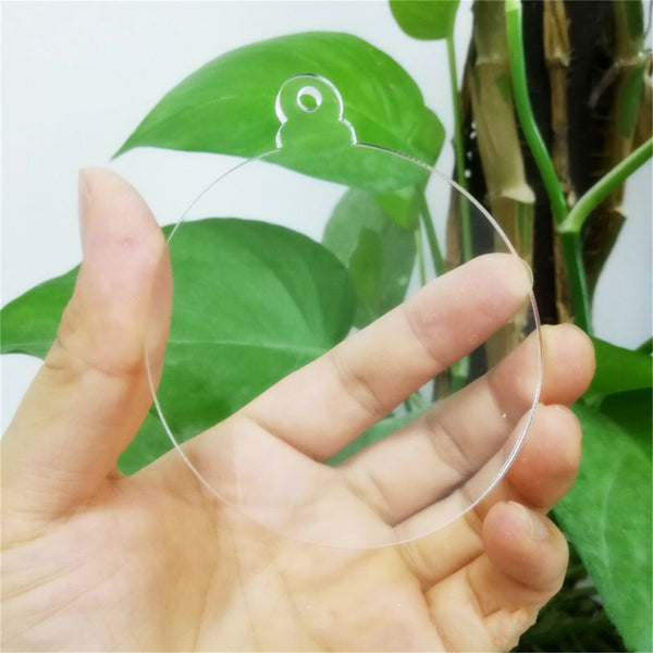 20 Pcs Clear Blank Acrylic Christmas Bauble DIY Xmas Decoration 75mm Flat Decor