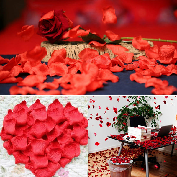 1000 Pcs Artificial Silk Petals Flowers Fake Rose Petal Wedding Flower Decoratio