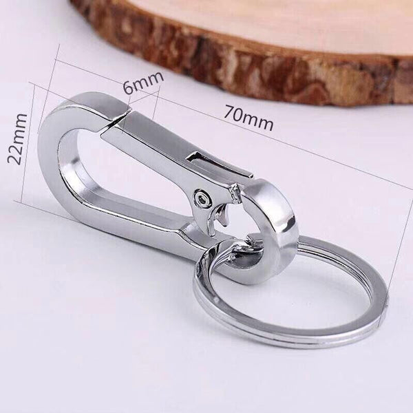 3PCS Clasp Clips Hook Alloy Key Ring Split Detachable Keychain Durable Diy AU