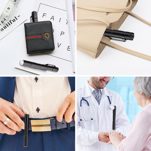 4x Mini Light Pen Micro Tiny Penlight Small LED Torch Tactical Flashlight Bright