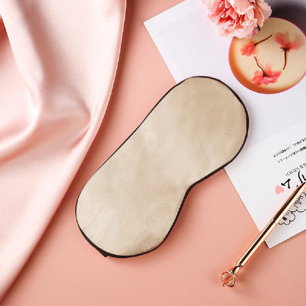 100% Pure Mulberry Silk Sleeping Sleep Eye Mask Blindfold Lights Out Travel - Lets Party