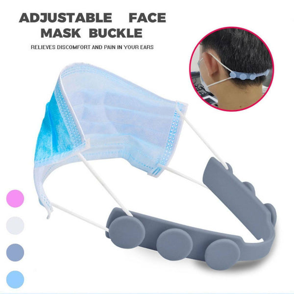 Face Mask 4x Adjustable Ear Hook Strap Extension Ear Saver Fixing Clip Buckle