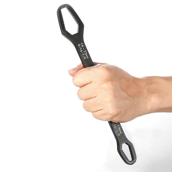 Universal Plum Screw Nuts Wrench 8-22mm Double Head Ratchet Spanner Repair Tools