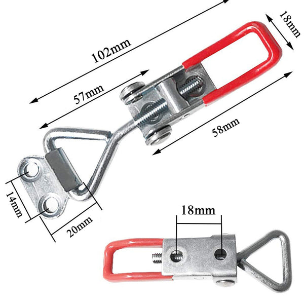 2PCS Dual Purpose Toggle Clamps 4001 Latch Style Clamps 100kg Load Capacity Tool