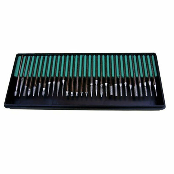 30Pcs + 20pcs Diamond Burr Engraving Rotary Tool Drill Bit Kit Burrs Bur 2 KITS