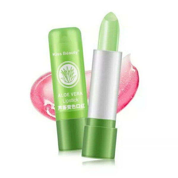 2x Aloe Vera Lip Colour Changing Lipstick Long Lasting Moisturizing Natural Balm