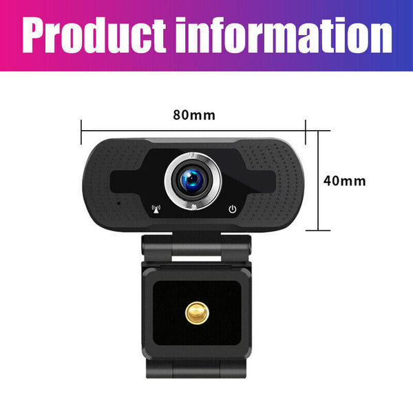 1080P Webcam Full HD USB 2.0 For PC Desktop Laptop Web Camera with Microphone AU
