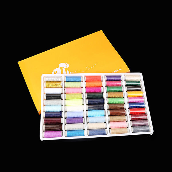50 Colors Roll Polyester Sewing Thread Boxes Kit Set For Home DIY Sewing Machine