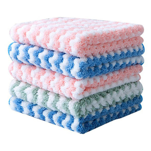 10x 25cm Microfibre Cloth Rag Bulk Car Kitchen Glass Cleaning Towel Washing - Lets Party
