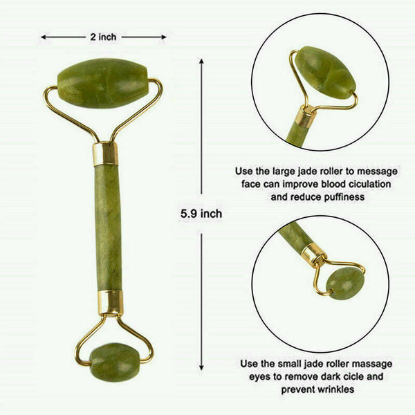Natural Guasha Facial Jade Face Body Care Gua Sha Board Massager Tool Set - Lets Party