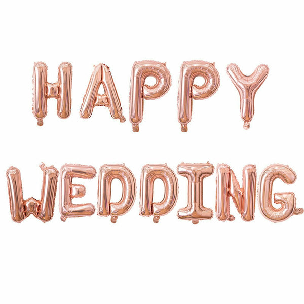 40cm Birthday Foil Balloons Letter Balloon Party Wedding Rose Gold 16