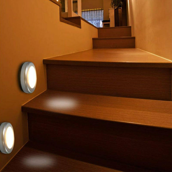 6 LEDs PIR Motion Sensor Night Light Infrared Wireless Wall Lamp Battery Powered - Lets Party