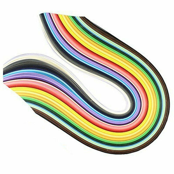 500Pcs 5mmX 35mm Strips Quilling Paper Mixed 50 Colours DIY Craft Kits Scrapbook - Lets Party