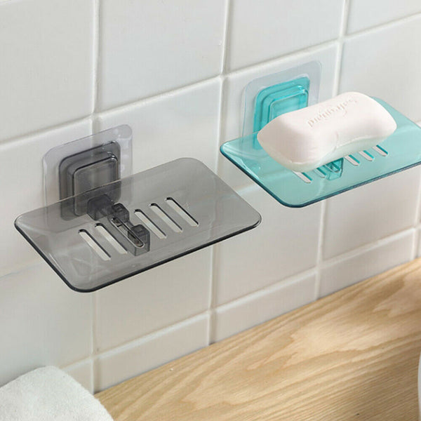 Bathroom Waterfall Tray Holder Soaps Plate Suction Case Containers Dish Storage - Lets Party