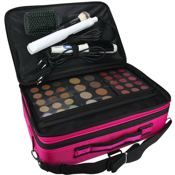 Professional Makeup Bag Portable Cosmetic Brush Organize Case Storage Box Travel - Lets Party