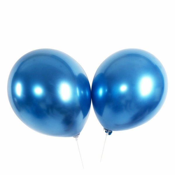 5pcs Giant 40cm Chrome Metallic Latex Balloons Birthday Wedding Party Balloons - Lets Party