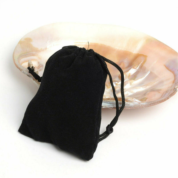 100PCS Velvet Drawstring Black Jewelry Storage Safety Case Gift Bags Pouches AU - Lets Party