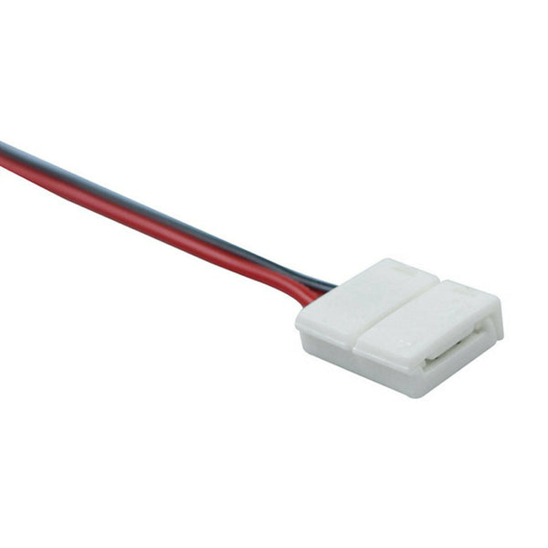10pc LED STRIP LIGHT CONNECTOR SMD 5050 SINGLE 2 WIRE 10MM PCB BOARD ADAPTOR - Lets Party