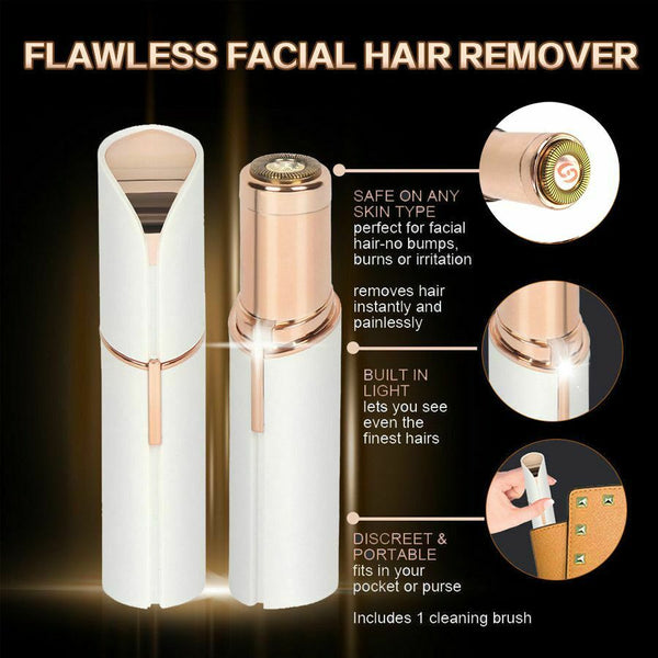 Face Facial Finishing Touch Skin Women Painless Hair Remover USB Charge Trimmer - Lets Party