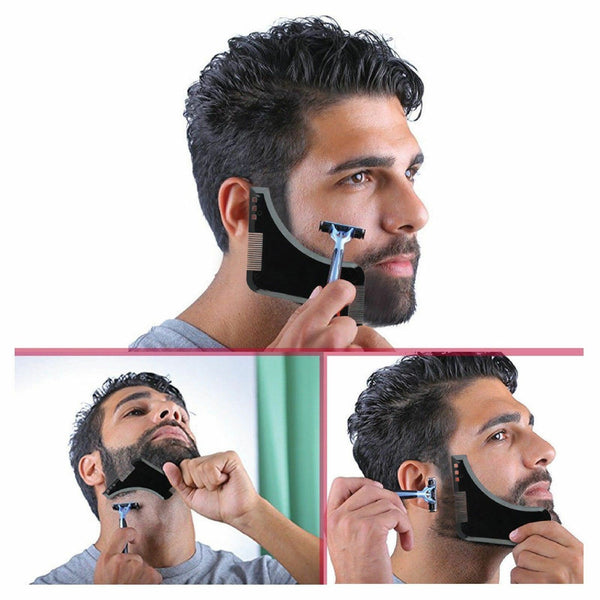2020 Beard Styling Shaping Template Comb Tool Symmetry Trimming Shaper Stencil - Lets Party