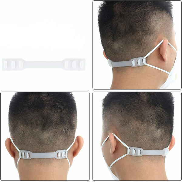 Face Mask Adjustable Ear Hook Strap Extension Release Pain Ear Saver Buckle  - Lets Party