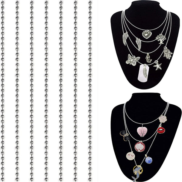 1/2/5/10M STAINLESS STEEL SILVER Roller Vertical Roman Blind Control Chain Cord