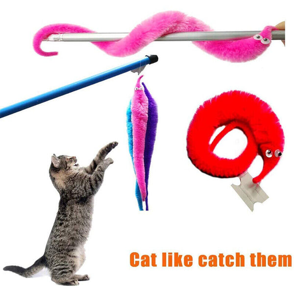 20PCS Magic Trick Twist Wiggly Worm Furry Teaser Funny Party Toy Xmas Gift AU