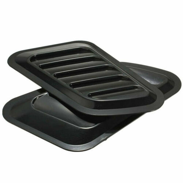 2PCS Universal Car Decorative Air Flow Intake Scoop Turbo Bonnet Vent Cover Hood