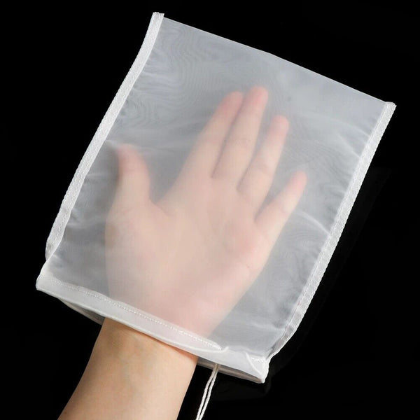 Micron Reusable Nylon Fine 200 Mesh Food Strainer Filter Bag for Nut Milk Coffee