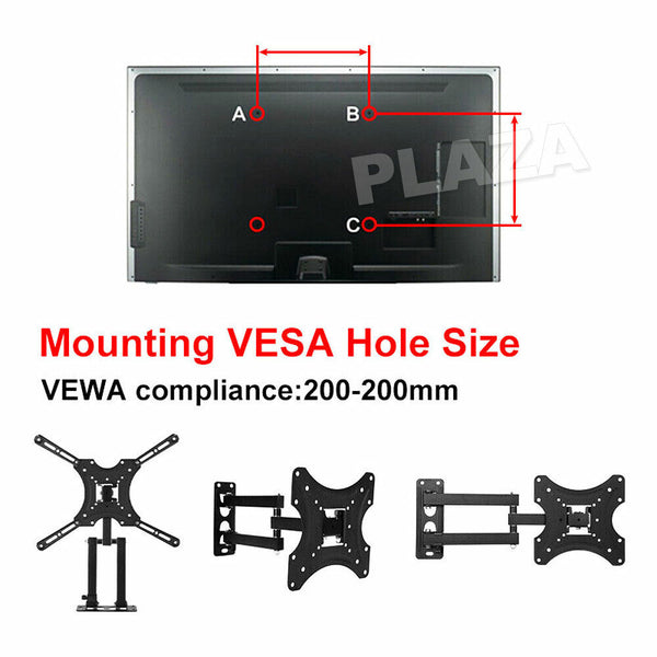 Full Motion TV Wall Mount Bracket Swivel Tilt 32 37 40 42 50 52 55 Inch LED LCD - Lets Party