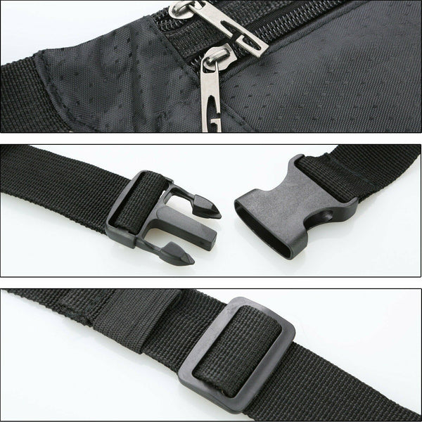 Waterproof Running Belt Bum Bag Travel Waist Bags Money Zip Pouch Sports Wallet