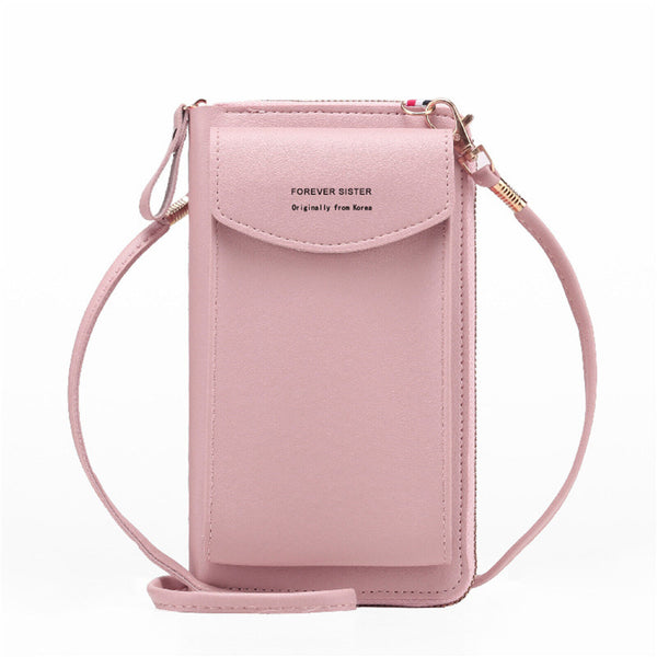 Women Pouch Bag Mobile Phone Bag PU Leather Crossbody Purse Wallet Shoulder Bags