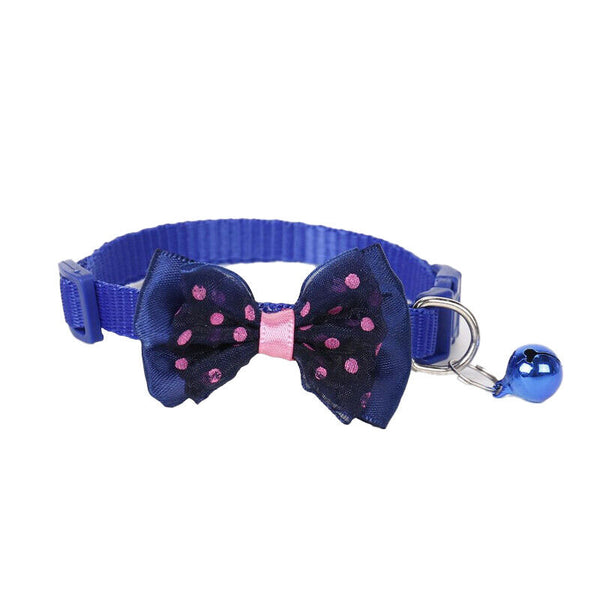 Bow Tie Cat Dog Kitten Collar with Breakaway Safety Release Buckle with Bell AU