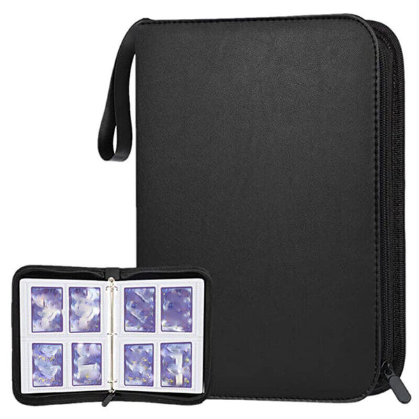 400 Cards 4 Pocket Card Bag Binder Zip Trading Card Album Collectors Folder Case