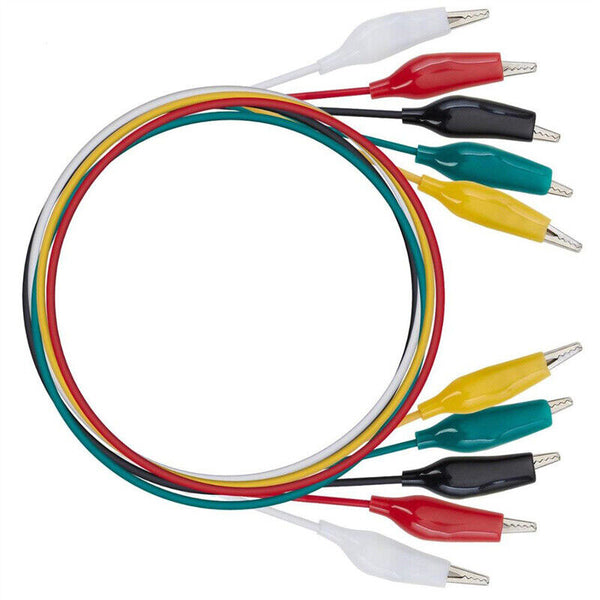 10PCS Electrical Alligator Clips Test lead Jumper Wire Crocodile Cable Wire AU