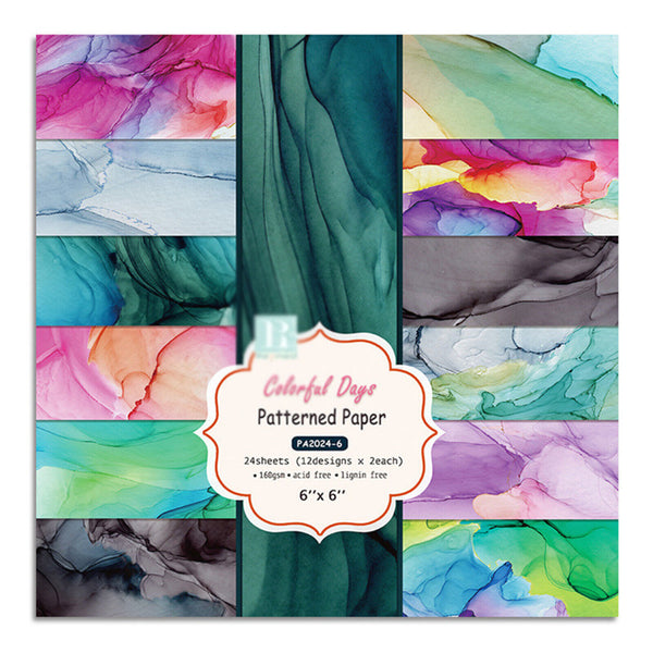 24pcs Scrapbooking Paper Pad Brilliant Life Origami Art Album Journal DIY Craft - Lets Party