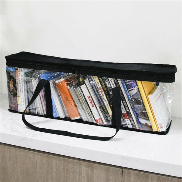 Large Clear Holds DVD CD Storage Holder Easy Zip Closure Carry Bag Organizer AU