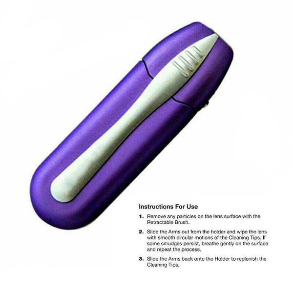 Portable Best Eyeglass Sunglass All In One Glasses Lens Cleaner Brush Hot AU