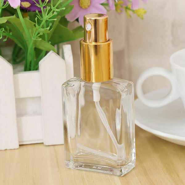 100ml Refillable Perfume Atomizer Empty Flat Glass Spray Bottle Containers Clear