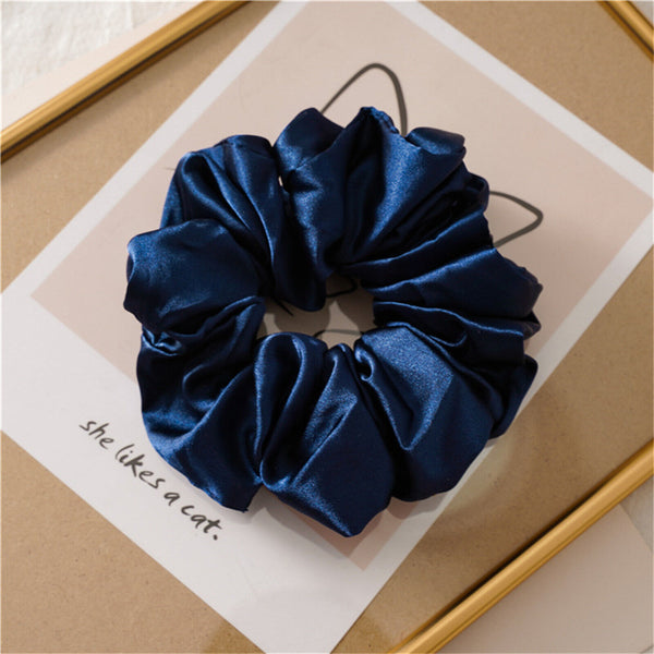 Silk Satin Elastic Hair Scarf Scrunchies Hair Bands Rope Tie Luxury Accessories