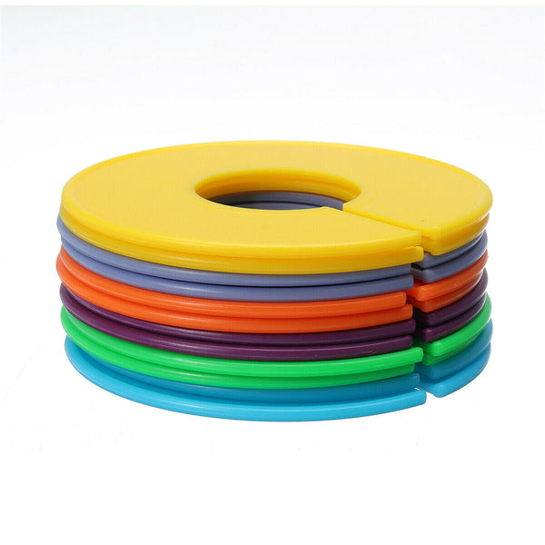 20PCS Round Size Dividers Clothing Blank Rack Clothes Stores Hangers Ring AU DIY