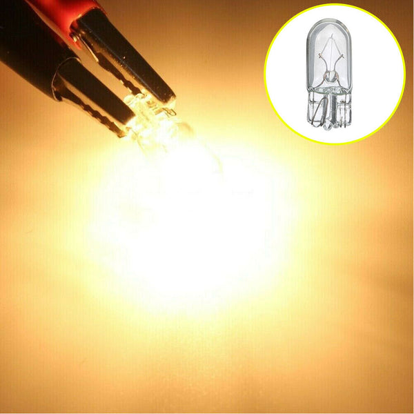 10PCS T10 WHITE for Halogen 501 Globe Car Interior Side Light Wedge Bulb Lamp AU
